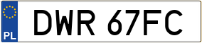 Trailer License Plate